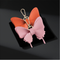 Butterfly key pendant Korean PU leather butterfly bag charm luggage accessories car keychain charm. 