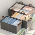 3Pcs Wardrobe Portable Clothes Organizing Storage Box. 