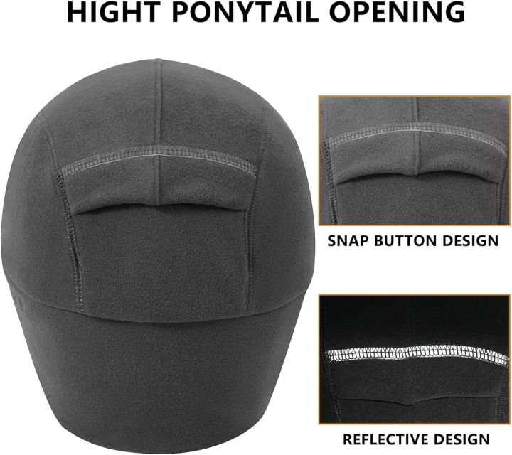 GADIEMKENSD%20Women's%20Winter%20Fleece%20Ponytail%20Hat%20Reflective%20Baseball%20Cap%20with%20Drop%20down%20Ear%20Warmers%20Golf%20Sports%20Cap%20M24%20-%20Image%205