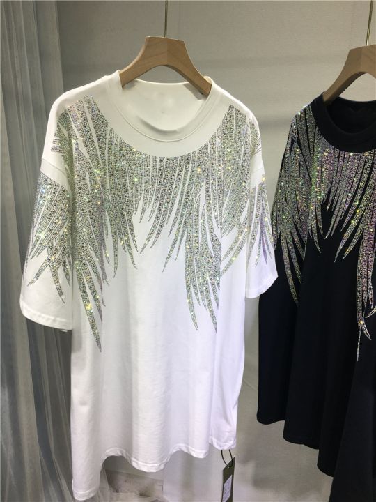 L-4XL%20Plus%20Size%20Tops%20Rhinestone%20Graphic%20T-shirts%20Luxury%20Large%20Size%20Tunic%20for%20Women%20Men%20Summer%20Cotton%20Women's%20Clothing%20Chubby%20Y2K%20-%20Image%206