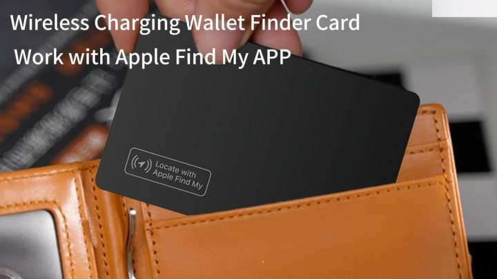 Wireless Charging Item Locator for Wallet (Charger Excluded), IP68 Waterproof Wallet Tracker Card, Item Tracker for Wallet, Works with Apple Find My (iOS), not for Android