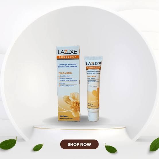 Lazuxe Sunblock Spf 60+ 30gm Face&Body Dermatologist tested
