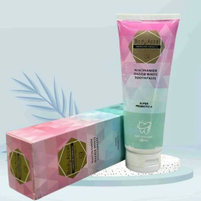 BodyAccel%20Niacinamide%20Brightening%20Toothpaste%20with%20Super%20Probiotic-4%20Formula,%20Fresh%20Breath%20&%20Anti-Cavity,%20100ml%20-%20Image%207