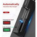 Dual 18650 Battery Charger Black 1 2 Slots For 18650 Charging 4.2V Rechargeable Lithium Battery Charger for Laser Flashlight. 