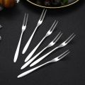 10/20/40pcs 13cm Stainless Steel Snail Fork Two-tine Fruit Dessert Forks for Cake Snack Bar Restaurant Party Banquets Tableware. 