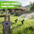 Tuya Smart Garden Watering Timers Dual Hose Garden Irrigation Watering System Sprinkler Programmer Water Valve Support Alexa. 