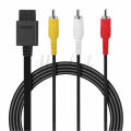 1.8m AV Cable Composite Video Cord 6 Feet Line Compatible with 64/N64/GameCube/SNES TV Game Console.