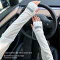 Women Men Sun Protection Ice Sleeves Summer Travel Outdoor Cycling Beach Gloves Arm Guard UV Protection Loose Breathable Sleeves.