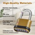Combination Lock | 4-Digit Heavy Duty Combo Lock - 26.5mm Outdoor Waterproof Combination Padlock for Outdoor Fence, Locker, Gym. 