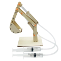 DIY wooden hydraulic excavator model children's puzzle assembly toy wooden science experiment parent-child interaction. 