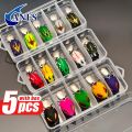 ANFS 5pcs Mini Frog Soft Bait- Artificial Lifelike Fishing Lures, Bionic Sequin for Freshwater and Saltwater Fishing. 