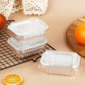 10Pcs Disposable Aluminum Foil Baking Pans With Lids - Rectangular Containers For Cakes Muffins Bread Food Storage & Takeout.