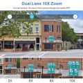 LS VISION 2K Dual Lens WIFI Solar Camera Outdoor 10X Optical Zoom Two-way Audio Color Night Vision Bulit-in Battery Security Cam. 