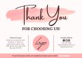 Double Sided Thank You Business Custom Logo Cards Extra Glossy Thanks Cards For Customer Satisfaction QR Code Cards With Custom Message And Custom Image With High Quality Thank You Card Material. 