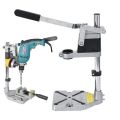 Drill Stand for Hand Drill, Universal Bench Clamp Drill Press Floor Stand Workbench Repair Tool for Drilling Collet Workshop,Single Hole Aluminum Base. 