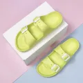 Couple Style Men's and Women's Slippers Birkenstock Shoes Two Straps Sandals Buckle Slip-Ons Solid Color. 