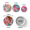 Alien Stage Mizi Sua Hyuna Luka Badges Round Exquisite Badge Brooches Creative Pins For Clothes Hat Backpack Gift Accessories. 
