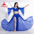 Belly Dance Costume Set for Women Half Sleeves Top+mesh AB Stones Long Skirt 2pcs Adult Oriental Belly Dancing Wear Clothing Set.