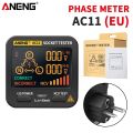 ANENG AC11 Digital Smart Socket Detector US/UK/EU/AU Plug Tester Voltage Test Socket Ground Zero Line Phase Check Rcd NCV Tools. 
