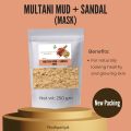 Organic Multani mud plus sandal powder 250grams 100% Original and natural product ( Multani mitti plus sandalwood powder ) For glowing skin. 