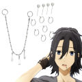 Anime Horimiya Miyamura Izumi Ear Clip Lip Chain Earring Stainless Steel Punk Earrings brinco grunge Cosplay Prop Accessories. 