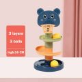 Baby Rotating 3/5/7-story Track Stacked Montessori Rolling Ball Tower Early Parent Child Education Interactive Toy Gift. 