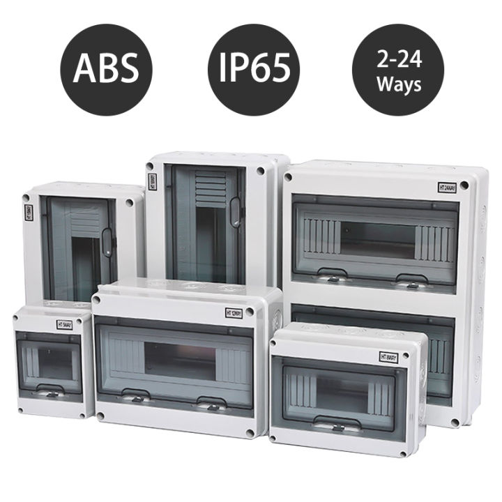 HT Series Junction Box 2/3/5/8/12/15/18/24 WAY PC Plastic Outdoor Electrical IP65 Waterproof Distribution Box Switch Box
