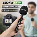 WKSHOP BLUK’S BX-117 Lavalier Microphone Handle Accessories | Professional Mic Handle for Lavalier & Clip Microphones | Noise Reduction Grip | Durable Lightweight Design | Ideal for Vlogging, Interviews, YouTube, TikTok, Podcasting & Content Creation. 