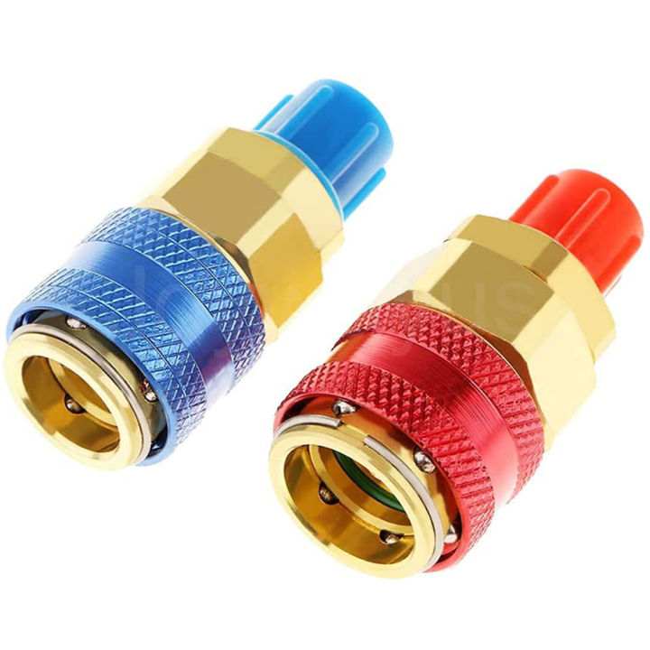2Pcs Car Auto Freon R134A H/L Quick Coupler Adapters Air Conditioning Refrigerant Adjustable Ac Manifold Gauge 87685403 - View #3