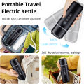 Electric Kettle 12V24V Portable Car Heating Cup 500ml Travel Heating Touch Screen Intelligent Adjustable Temperature Thermal Cup. 