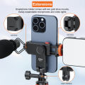 VRIG PH17 Multi-functional Phone Tripod Mount Phone Holder Phone Clamp 360° Rotatable with Dual Cold Shoe Mounts Accessories. 