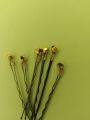12 Hair pin with golden beads for stylish girls. hair accessories. hair pins. 