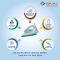 Bajaj majesty canvas green 1000 wat dry iron ( havy duty). 