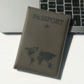 Passport Holder Map PU Passport Cover Travel Essential Cruise Must Have Passport Holders Slim and Portable for Travel.