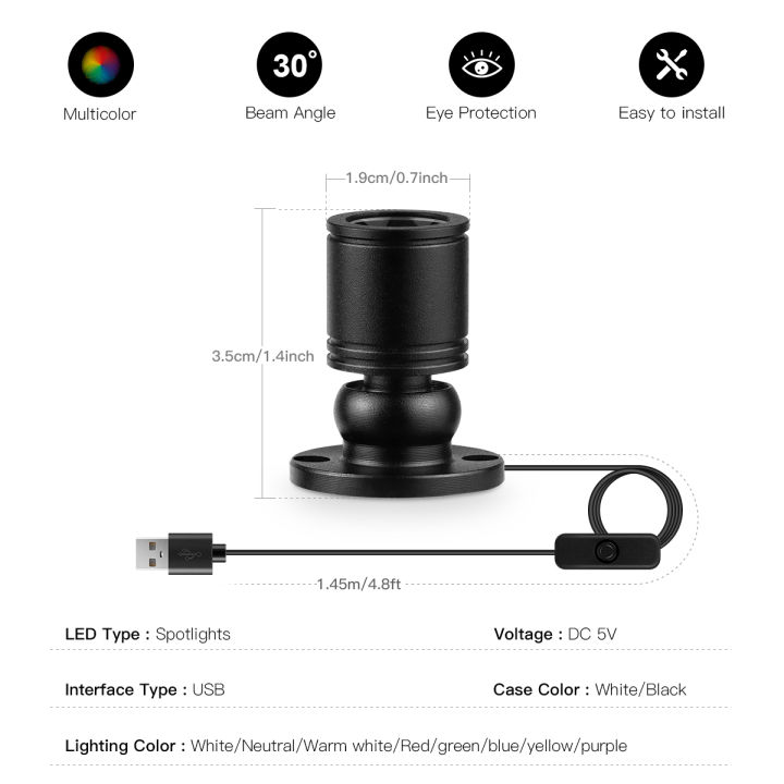 Rotatable%20Small%20Spot%20Light%20Aluminum%20Mini%205V%20USB%20LED%20Spotlight%20Surface%20Mounted%20Downlight%20Ceiling%20Lamp%20Showcase%20Display%20Lighting%20-%20Image%202