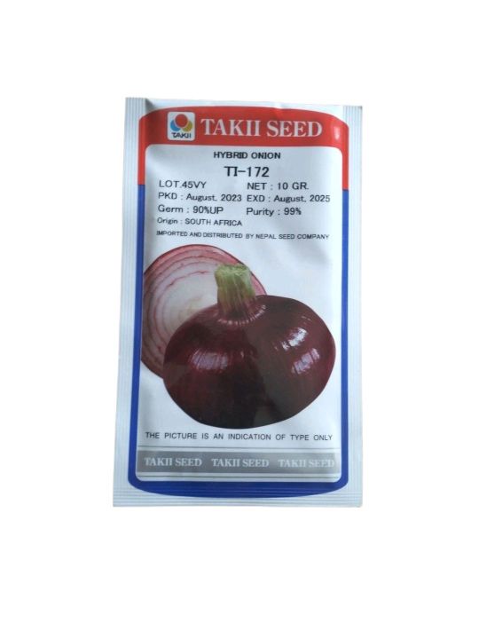 1 Pieces Of Hybrid Onion Seeds T1 172 Variety 10 Gm For Seasonal And Offseasonal Cultivation