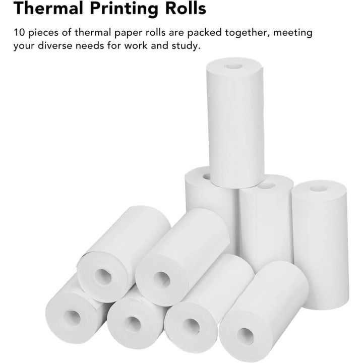 Printable Paper Rolls Mini Printer Paper Thermal Label 3/9/20 Rolls 57 X 25mm White Printable Heat Sensitive Thermal Paper Rolls