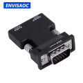 HDMI-compatible to VGA Converter Adapter 1080P VGA Adapter 3.5MM Audio Jack For PC Desktop Laptop to HDTV Projector Video Audio. 