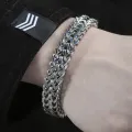 Fashion Men Cuban Bracelet Stainless Steel Women Bracelet on Hand for Couple Unisex Wrist Chain Jewelry Gift. 