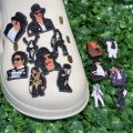 Hot Sales 14Pcs Famous Singer PVC Shoes Charms Decorations Moonwalk Dance Sandal Buckle Fit Cool Man Holiday . 