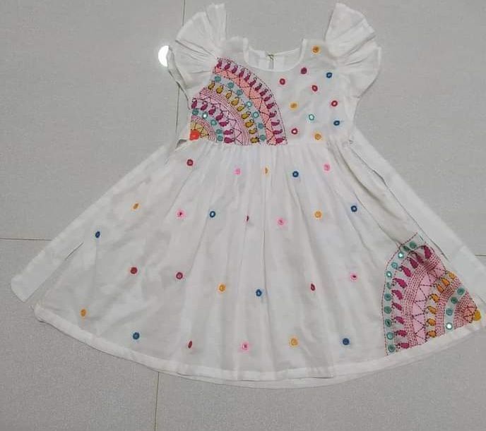 Hand work product and baby girls dress