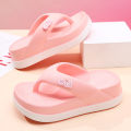 Thick bottom flip flops for women's summer 2025 new height increasing anti slip beach sandals beach slippers for outdoor wear.