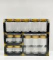Best Quality Wooden Spice Bottle Rack with 12 Spice Bottles. 