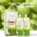 Apple Ammonia free Hair Color Cream Natural Black 72 hrs for Men & Women. 