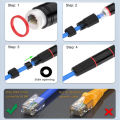 RJ45 Connector Waterproof IP67 Ethernet Network Cable Connector Coupler Outdoor Lan Coupler Adapter Female for Cat5e CAT6.