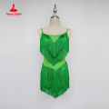 Latin Dance Dress Sling fringe Skirt Diamond Competition Clothing High-End Custom Adult Child Professional Performance Clothes.