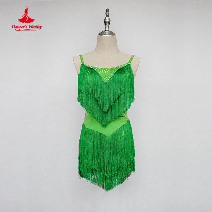 Latin%20Dance%20Dress%20Sling%20fringe%20Skirt%20Diamond%20Competition%20Clothing%20High-End%20Custom%20Adult%20Child%20Professional%20Performance%20Clothes%20-%20Image%205