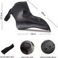 Halloween Plague Doctor Mask and Cloak Costume Props  Long Nose Beak Leather Masks for Adult Reaper Cloak Medieval Black Hat. 