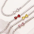 High Quality Bow Tennis Bracelet For Women Sparkling Luxury Crystal Cubic Zirconia Bracelet, Women's Jewelry. 