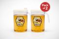 1 Liter Premium Plastic Oil Jug with Measurement Scale & Lid – Leak Proof Cooking Oil Container. 
